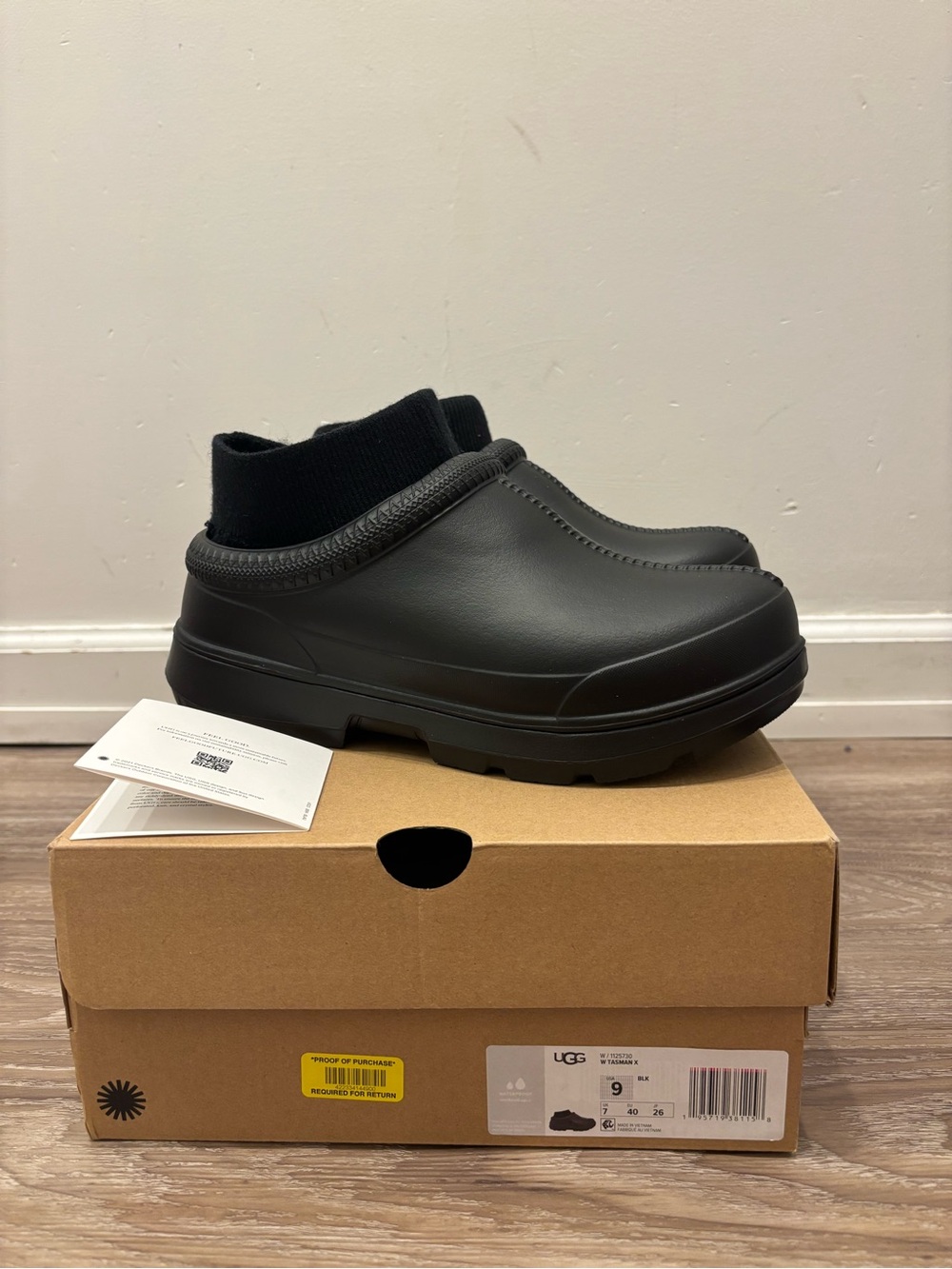 UGG Black Slip-On Boot with Knit Cuff